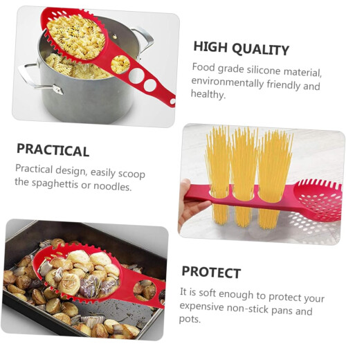Spaghetti Server with Accurate Portion Control, Nylon Pasta Serving Spoon for Noodles and Veggies 2