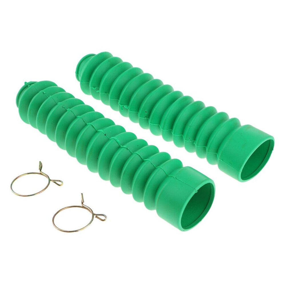 Universal Fit Motorcycle Fork Boots Shock Absorber Protection Durable Rubber Green 9092120632743
