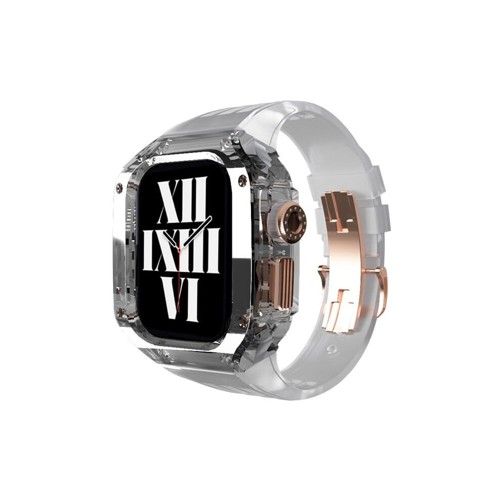 Band And Case 49Mm Silicone Strap With Butterfly Clasp And Transparent Protection For Apple Watch Ultra 9174973744597