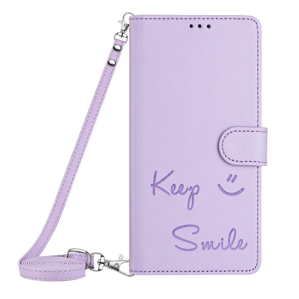 Light Leather Wallet Case For Realme Gt Neo 5 240W, Rfid Blocking Flip Cover With Card Slots And Magnetic Folio Purple 9169991087344