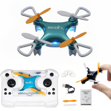 Mini Drone with LED Lights, BeginnerFriendly 360 Flip Stunt Quadcopter with Altitude Hold, Blue