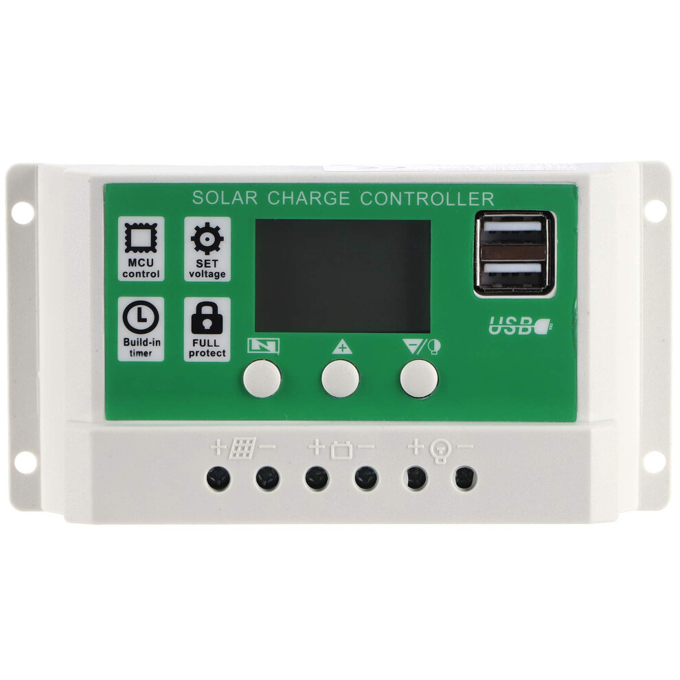 20A 12V 24V Pwm Solar Charge Controller With Smart Lcd Display, Auto Voltage Detection, Efficient Charging 9771547099345