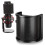 Microphone Pop Filter with Metal Mesh Windscreen, UShaped TripleLayer Noise Reduction Shield for Studio Recording, Black 1