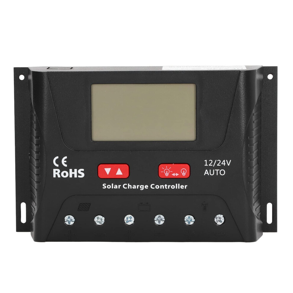 40A Pwm Solar Charge Controller With Lcd Display, 12V 24V Automatic Three Stage Regulator For Rv Boat Home 9455672108645