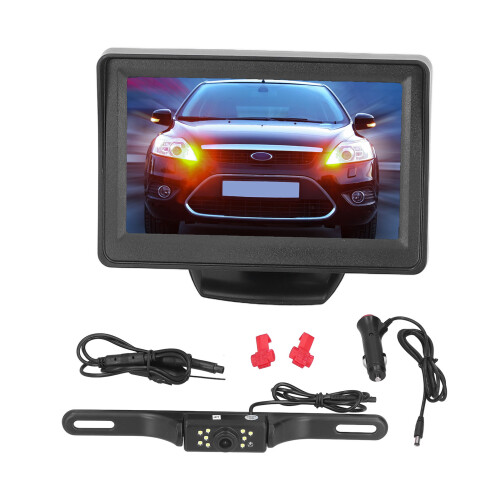 Wireless Infrared HD Backup Camera with PAL NTSC Automatic Detection, 149Degree Diagonal Viewing Angle and Sunshade Design, Universal Reverse