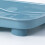 Blue Plastic Dish Drying Rack with Fast Drainage & Detachable Base 3