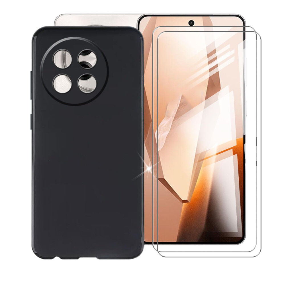 Case With 2 Tempered Glass, Shockproof Tpu Bumper, Full Coverage 9H Screen Protector For Oneplus 13R 9053599231776