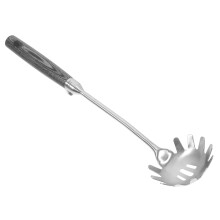 Stainless Steel Pasta Server Spoon with Fine Mesh Spaghetti Strainer for Easy Soup Separation