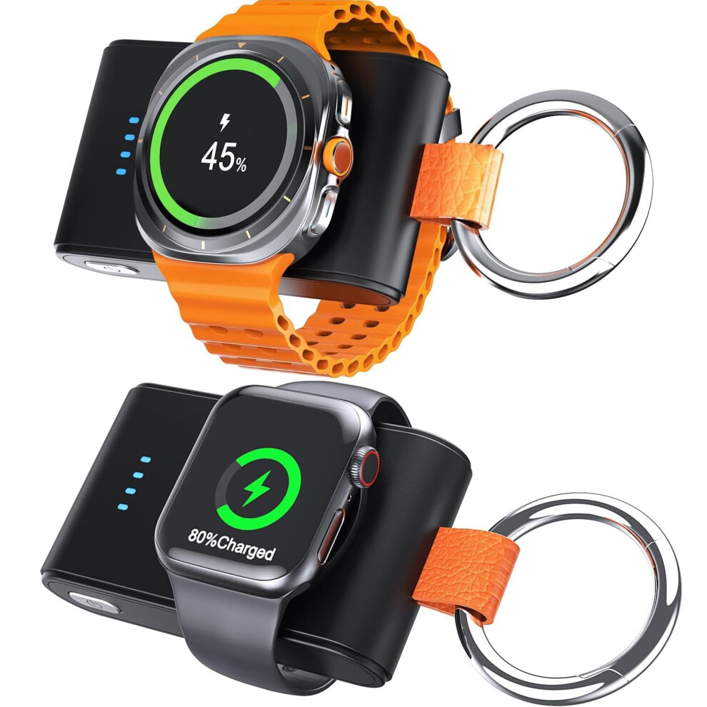 Portable Watch Charger 1400Mah Magnetic Induction Keychain For Samsung And Apple Watch Travel 9053599231936