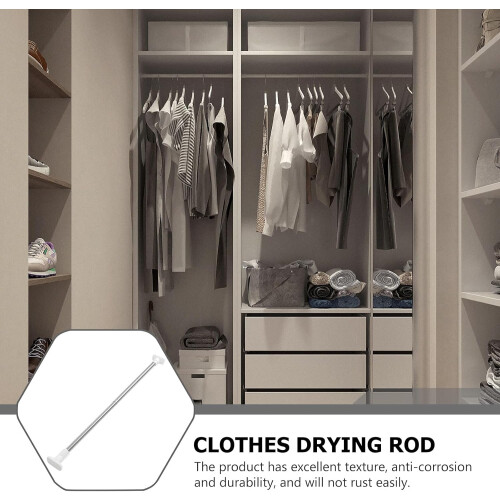 Adjustable Shower Curtain Rod and Telescopic Clothes Drying Rail, RustResistant MultiPurpose Use 1
