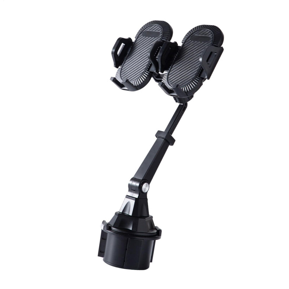 Car Cup Holder Phone Mount With Dual Holder, 360 Rotation, Adjustable Gooseneck And Expandable Base 9174973745952