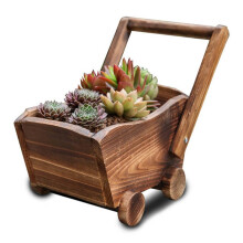 Space Saving Window Box Planter with Stable Slot Mount for Balcony Railing and Succulent Plants