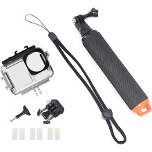 Waterproof Case with Floating Grip for DJI Osmo Action 5/4/3, 40m Underwater Housing with Glass Lens