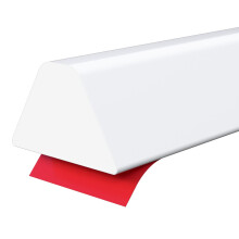 39 Inch Shower Water Dam Threshold Seal, Silicone Collapsible Waterproof Barrier for Dry Wet Separation, SelfAdhesive Easy Cut White