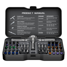 40 in 1 Magnetic Screwdriver Set with Advanced Ratchet Mechanism, S2 Steel Multi Bit Kit and Case