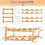 Bamboo Wine Rack 2 Tier 16Bottle SpaceSaving Solid Wood Holder for Kitchen Bar Cabinet 4