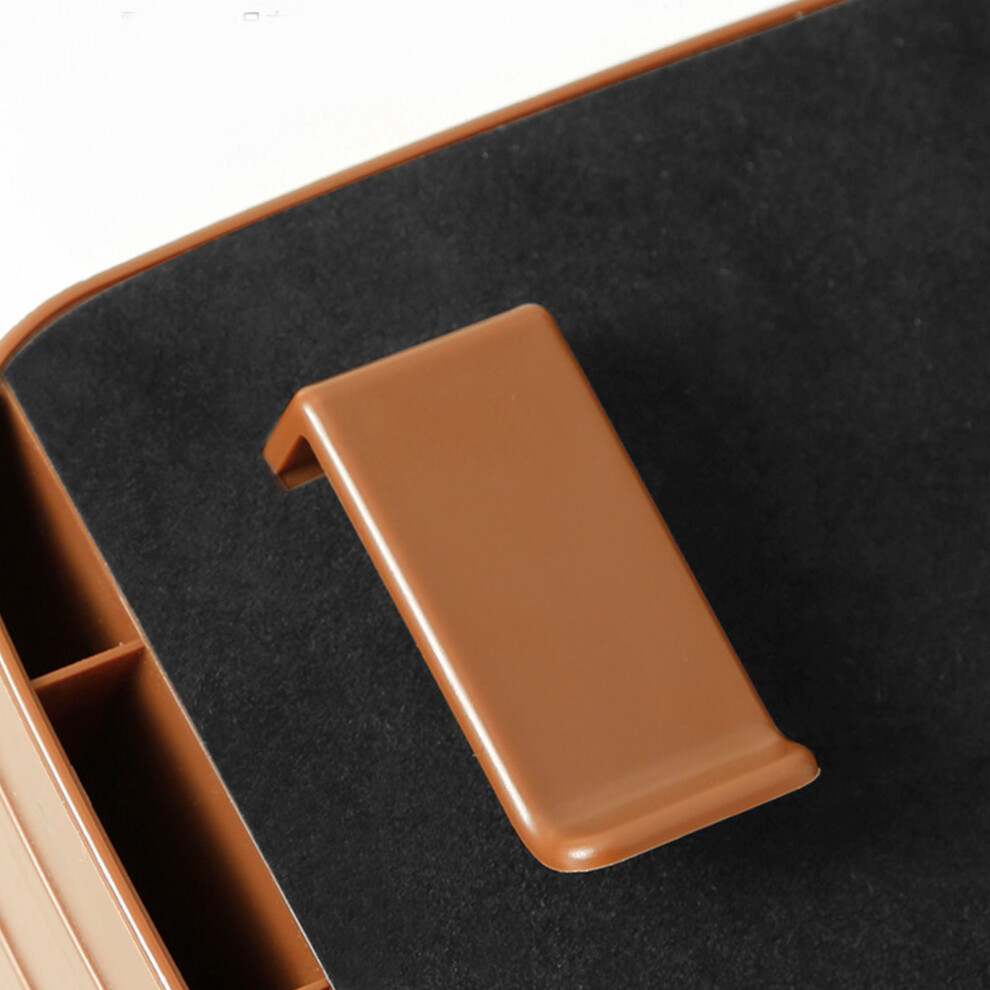 Leather Car Trash Can Seat Back Organizer With Tissue Box & Garbage Bin Brown 7661390165569