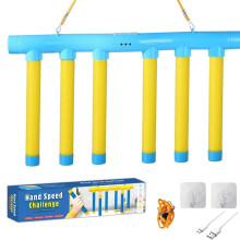 Reflex Training Game with Reflective Sticks, Adjustable Speed Modes Hand Eye Coordination Challenge for All Ages (Blue)