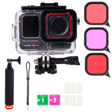 Waterproof Case for Insta360 Ace Pro with 196FT Protection and Dive Filters Floating Handle