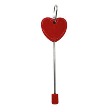 Red Stainless Steel Parrot Food Skewer Stick Bird Fruit Holder Toy for Quick Identification