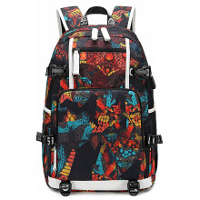Canvas Laptop Backpack with USB Charging Port, Durable MultiPocket School Bag for Students Travel