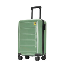 24 Inch Hard Shell Suitcase with 360 Spinner Wheels, Medium Checked Luggage for Travel