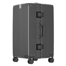 32 Inch Aluminum Frame Spinner Suitcase, Scratch Resistant Hard Shell Luggage with Lock