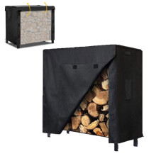 Heavy Duty Waterproof Firewood Rack Cover 96x24x42 Inch Outdoor 600D Oxford with PVC Coating