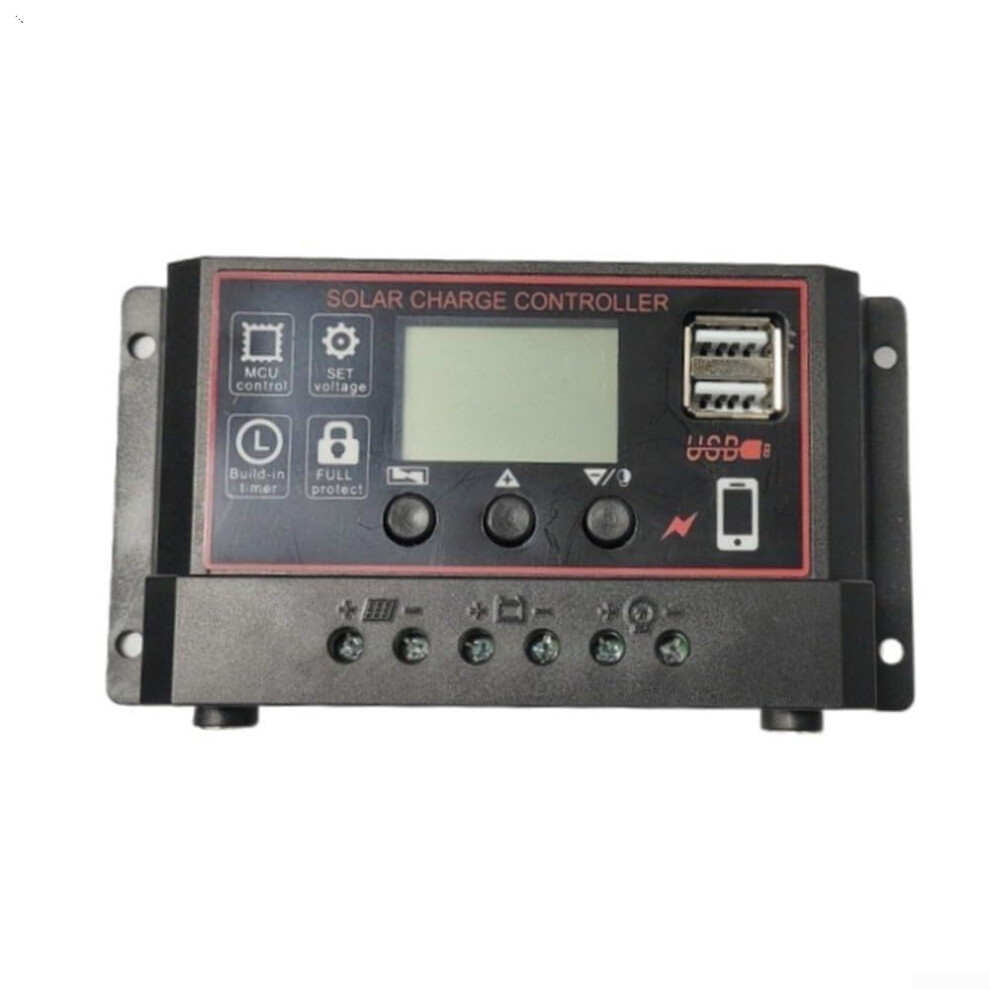 12V 24V Solar Charge Controller Lcd Dual Usb Timer For Lithium And Leadacid Batteries 10A 9169991794662