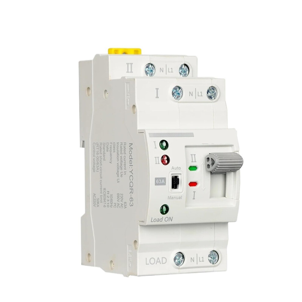 2P 63A Automatic Transfer Switch Dual Power Rail Mounted Electrical Selector Switch 9169991794815