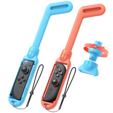 Golf Club Grips for Nintendo Switch and Mario Golf Super Rush, Rotatable Head with AntiSlip Handle
