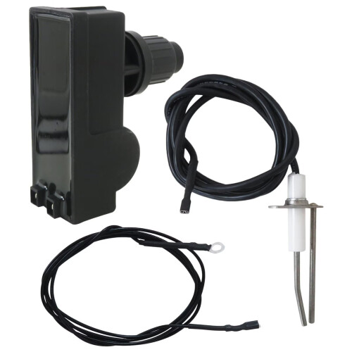 Fire Pit Igniter Kit with Dual Outlets and Ground Wire, Push Button Gas Grill Spark Generator 1