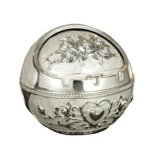 Metal Ashtray with Lid, European Style Windproof OdorProof Pearl Gloss Decorative Ashtray for Home