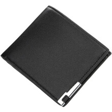 Leather Passport Holder Wallet Slim Durable Travel Organizer with MultiPockets 02 Black