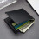 Leather Passport Holder Wallet Slim Durable Travel Organizer with MultiPockets 02 Black 4