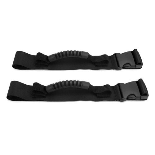 2Pcs Heavy Duty Luggage Carry Strap with RubberPadded Handle, Adjustable Nylon Lifting Strap for Secure Cargo Closure and Quick Release
