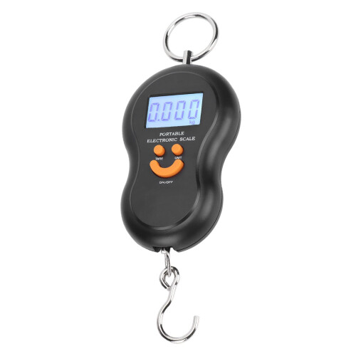 Digital Luggage Scale with Backlit Display, Compact Travel Hanging Weight Checker for Suitcase