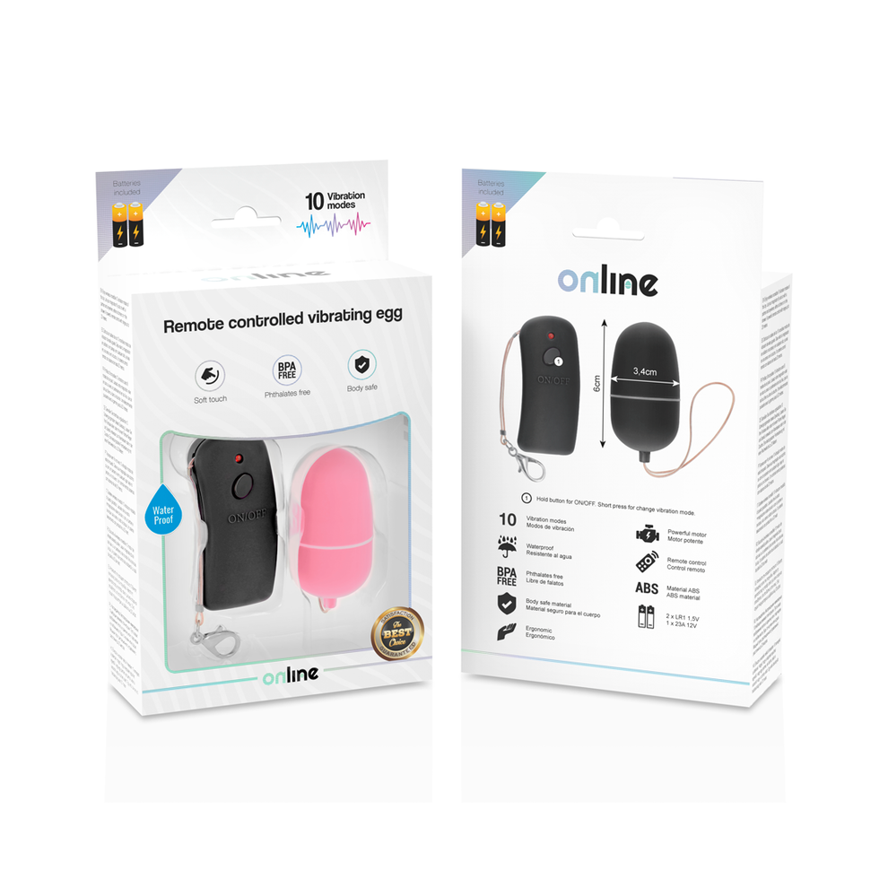 Online Pink - Remote Controlled Vibrating Egg
