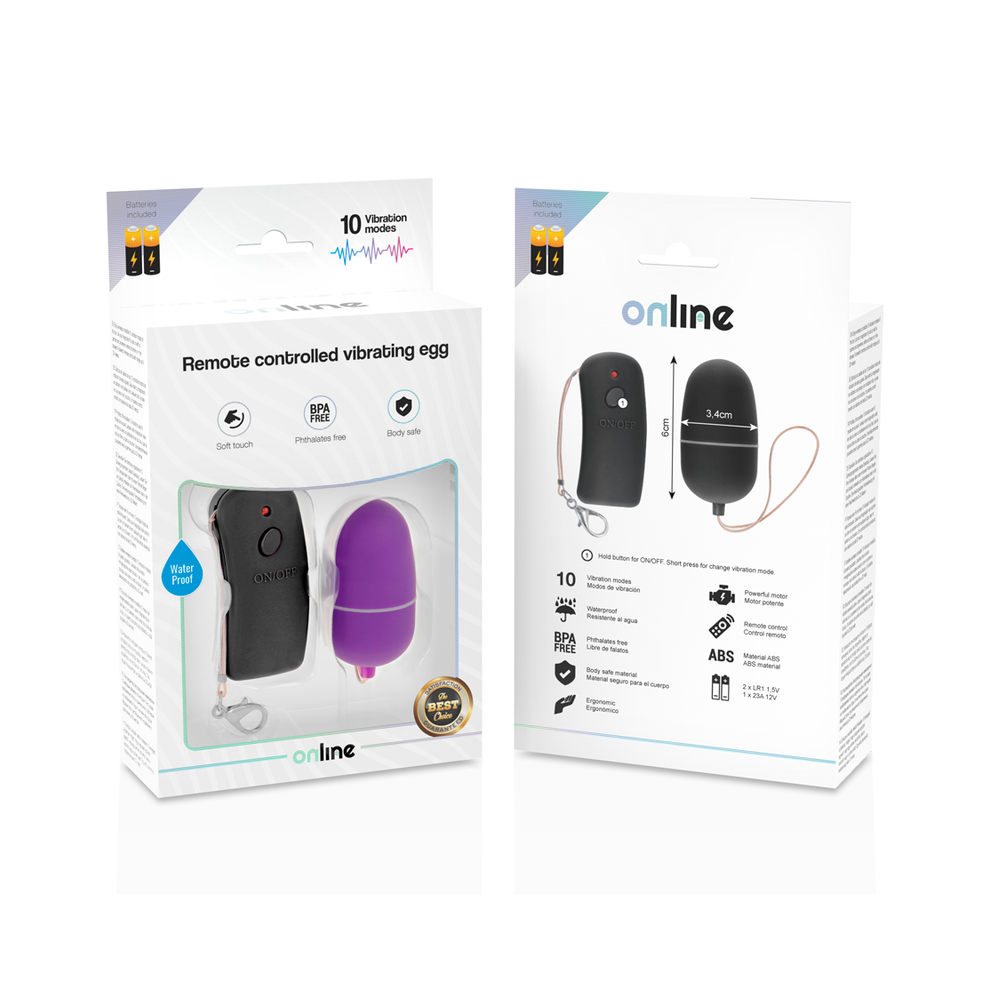 Online Purple - Remote Controlled Vibrating Egg