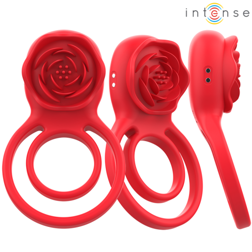 INTENSE - GAIL STIMULATOR ROSE 10 VIBRATIONS RED REMOTE CONTROL 1