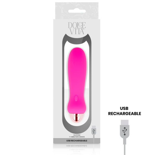 DOLCE VITA - RECHARGEABLE VIBRATOR FIVE PINK 7 SPEEDS 1