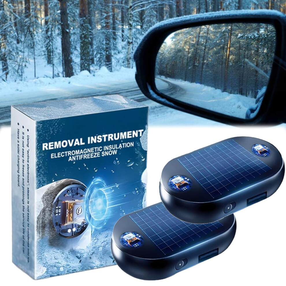 2Pcs Electromagnetic Snow Removal Device For Cars, Rapid Ice Removal And Antifreeze Windshield Deicer 9113335890138