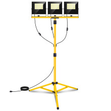 36000 Lumen LED Work Light with Tripod, 3 Adjustable Heads, IP67 Waterproof Outdoor Construction