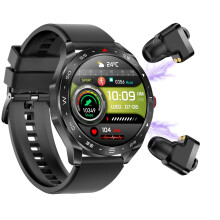 Smartwatch with Builtin TWS Earbuds, 3 in 1 Bluetooth Fitness Tracker with Heart Monitor