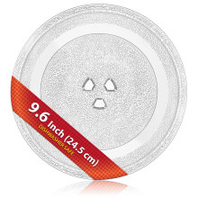 Microwave Glass Turntable Plate 9.6 Inch 24.5cm Replacement for Small Microwaves Universal Fit