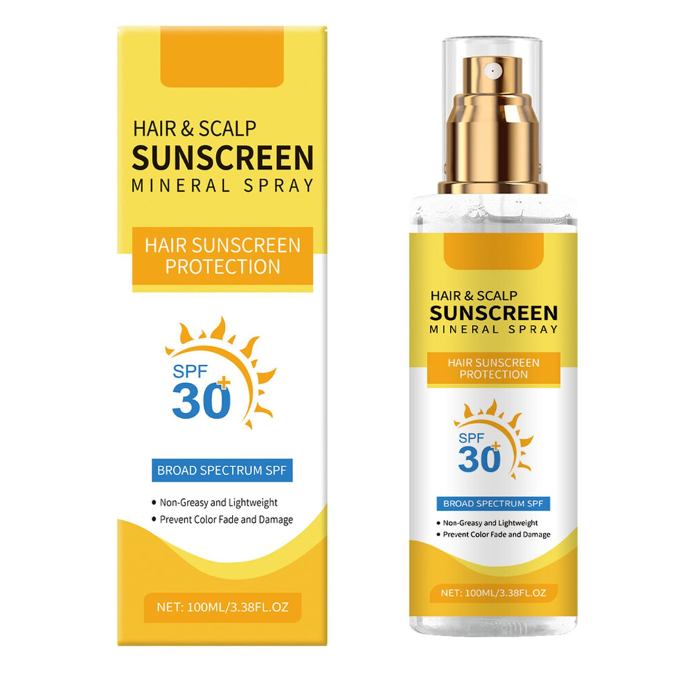 Hair Sunscreen Spray SPF 30 UV Protection for Scalp and Colored Hair, Lightweight NonGreasy