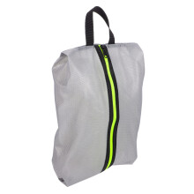 Shoe Storage Bag with Large Capacity Zippered Design, Travel Shoe Organizer Grey Nylon for Sneakers