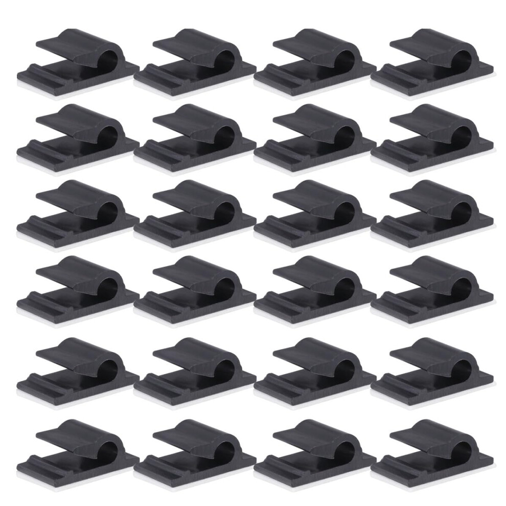 100Pcs Selfadhesive Cable Clips For Wire Management, Secure Cord Hold, Home Office Car Black 9053599234241