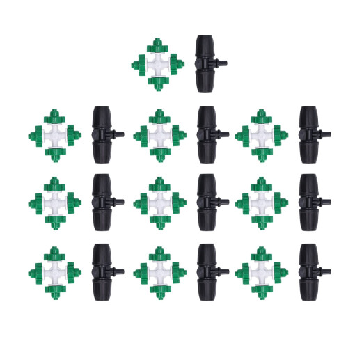 Misting Nozzle Kit 10 Sets for Garden Irrigation Sprinkler, Wide Coverage and Efficient Misting Action