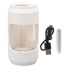 Rechargeable Manual Herb Grinder With Light Up Storage Jar Magnifying Viewing Lens Odor Resistant Shockproof Smell Proof Container For Travel And